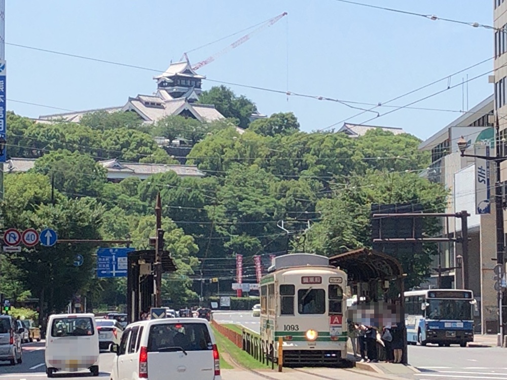 市内から見た熊本城