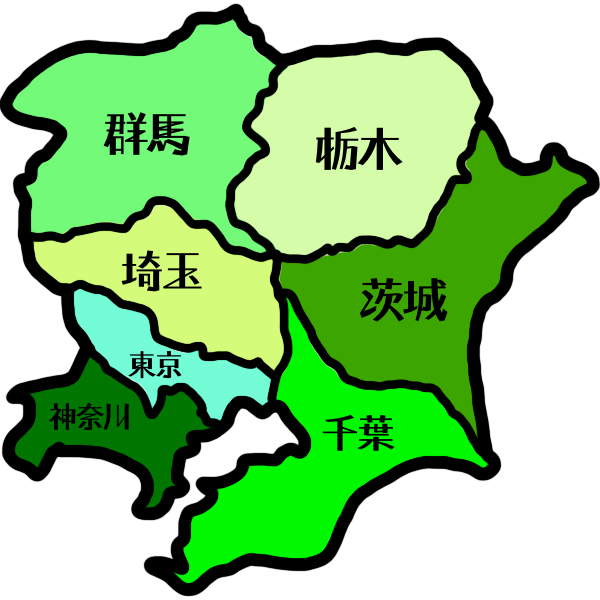 関東の地図