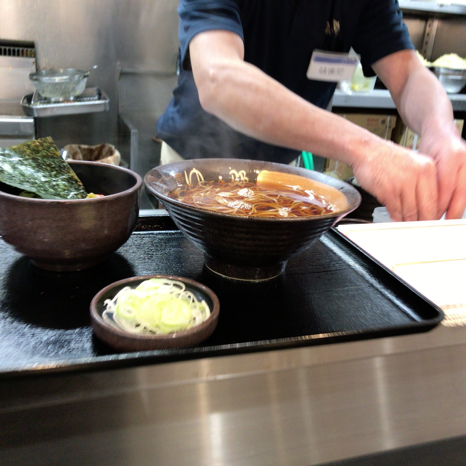 高菜明太ごはんと蕎麦